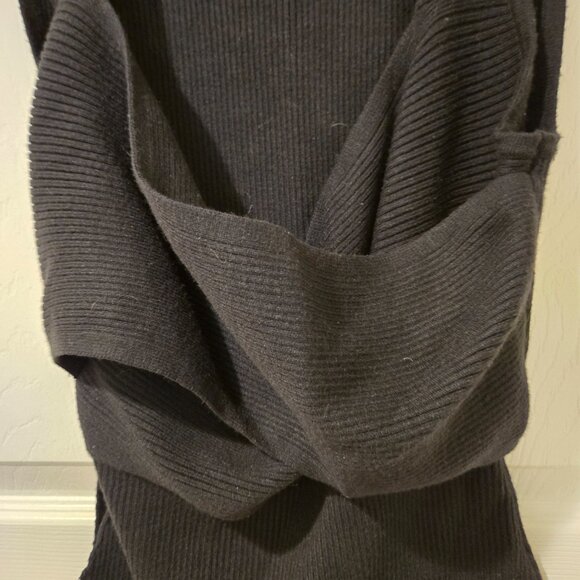 NWOT Abercrombie & Fitch LuxeLoft Wrap Bodysuit Black L - Picture 4 of 6